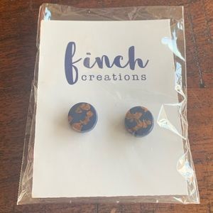 New earrings- blue with gold